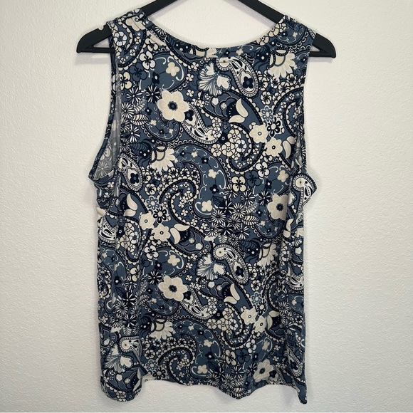 Anybody Women’s 2-Piece Pajama Set Blue Paisley Tank Top (XL)Matching Pants (L) - Picture 4 of 8